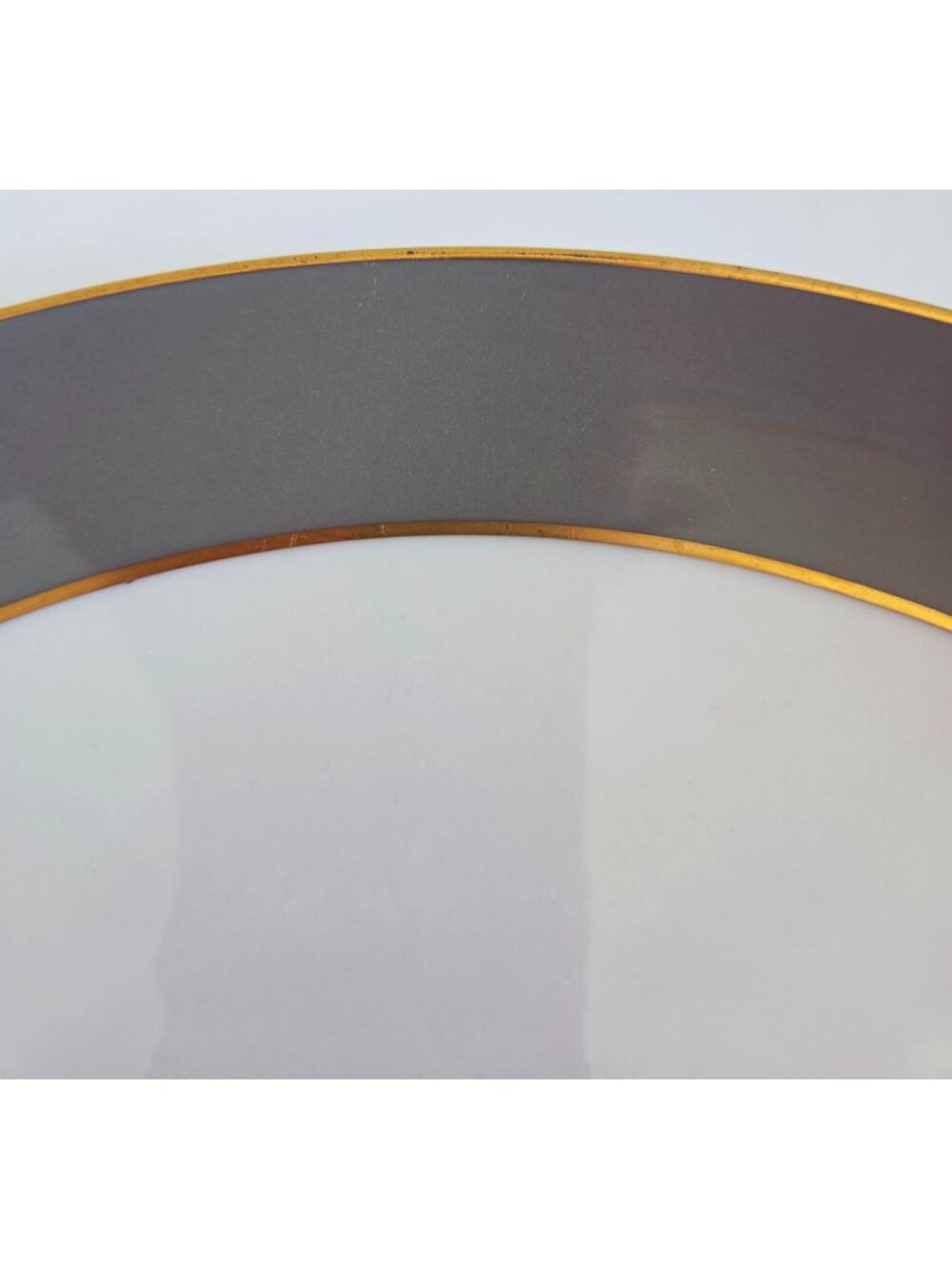 Lenox Trenton Gray & Gold Rim Chop Plate Platter Round 12.75" Made In USA - Picture 6 of 11